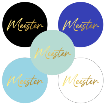 Kado Stickers | Meester 5 varianten (10stuks)