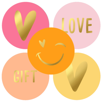 Kado Stickers | Love Goud – 5 varianten (10x)