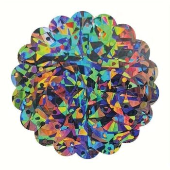 Kado Stickers | Holografisch rond geschulpt (10x)