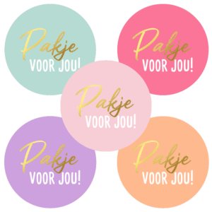 Kado Stickers | Pakje voor jou - 5 varianten  (10x)