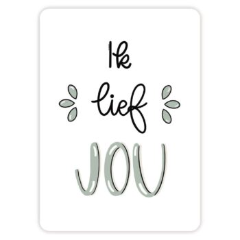 Ansichtkaartje | Ik lief jou - mint