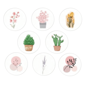 Kado Stickers | Bloemen - 8 varianten  (8 stuks)