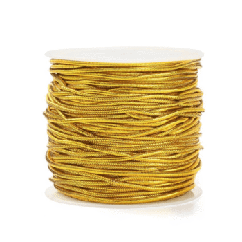Koord Elastisch | Glanzend goud 2mm (5 meter)