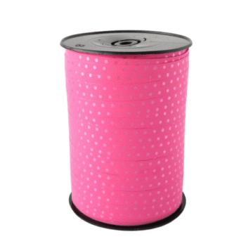 Krullint | Roze met Stipjes Wit - 10mm (5m)