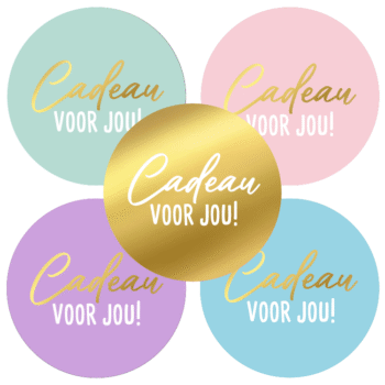 Kado Stickers | Cadeau voor jou - 5 varianten (10x)