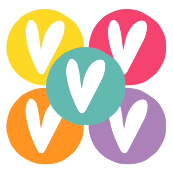 Kado Stickers | Hearts Multicolor 5 varianten (10x)