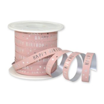 Krullint | happy birthday Licht Roze 10mm (5m)