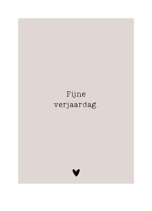 Kaart sloef fijneverjaardag