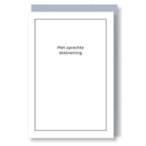 Ansichtkaartje | Oprechte Deelneming - Dubbel met enveloppe