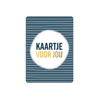Cadeaukaartje | A7 - Kaartje voor jou - Streep (Blauw)