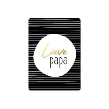 Cadeaukaartje  | A7 - Lieve Papa   (Zwart/Wit)