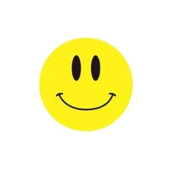 Sluit Stickers | Smiley Helder Geel (25 stuks)