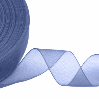 Kado Lint | Organza Kobalt Blauw | 15mm p/5m