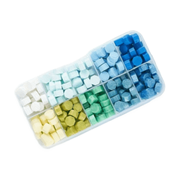WAX SEAL BEADS | Fris Blauw Groen - 200 stuks
