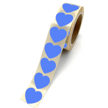 Sluit Stickers | Klein Hartje Helder Blauw  (50 stuks)