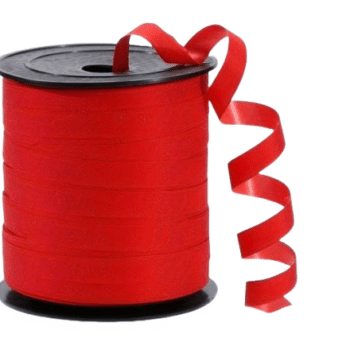 Krullint | Rood Glitter  | 10mm (5m)