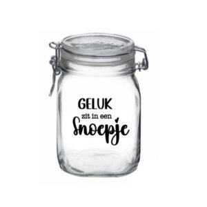 Snoeppot | Geluk zit in een snoepje