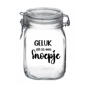 Snoeppot | Geluk zit in een snoepje