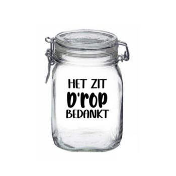 Snoeppot | Het zit D'rop  Bedankt