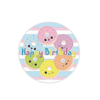 Sluit Stickers | Happy Birthday Donuts (50 stuks)