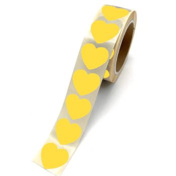 Sluit Stickers | Klein Hartje fel Geel (50 stuks)