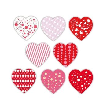Sluit Stickers | Hartjes - patroon varia (50 stuks)