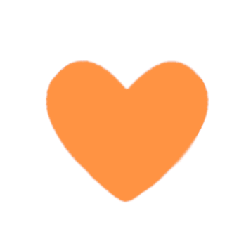 Kado Stickers | Hartje Neon Oranje (10x)