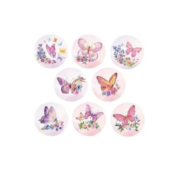 Sluit Stickers | Vlinders Pastel (40 stuks)
