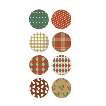 Sluit Stickers | Winter Patroontjes Assorti (24 stuks)