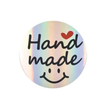 Kado Stickers | Handmade with Love zilver (10x)