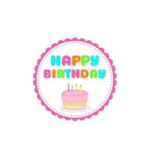 Kado Stickers | Happy Birthday to you taart (10 stuks)