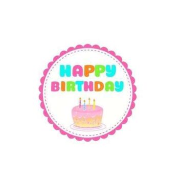 Kado Stickers | Happy Birthday to you taart (10 stuks)
