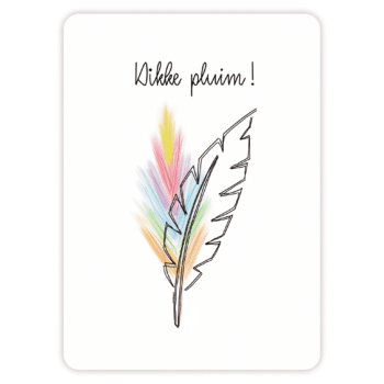 Ansichtkaartje | Dikke pluim - veer