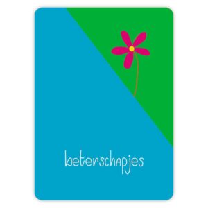 Ansichtkaartje | Beterschapjes roze bloem