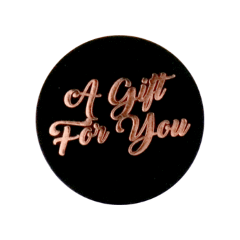 Kado Stickers |A gift for you Zwart koper (10 stuks)