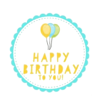 Kado Stickers | Happy Birthday to you ballon (10 stuks)