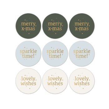 Kado Stickers | Kerst 2024 Petrol (12 stuks)