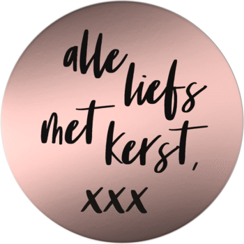 Kado Stickers | Alle liefs met Kerst Roze (10 stuks)