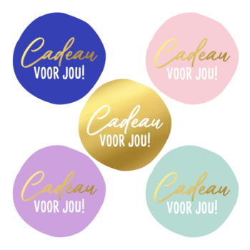 Kado Stickers | Cadeau voor jou - mix van 5 (10x)