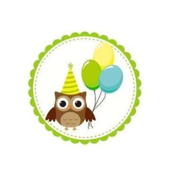 Kado Stickers | Happy Birthday to you Uil (10 stuks)