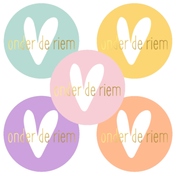Kado Stickers | hart onder de riem (10x)