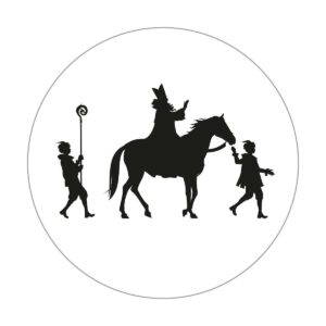 Kado Stickers |  Sint Silhouette Zwart (10 stuks)