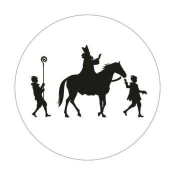 Kado Stickers | Sint Silhouette Zwart (10 stuks)