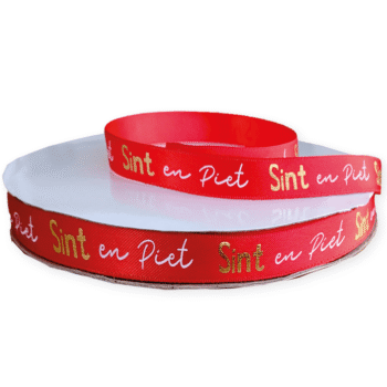 Kado Lint | Satijnlint Sint en Piet | 12mm p/5m