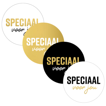Kado Stickers | Speciaal voor jou zwart goud (10x)