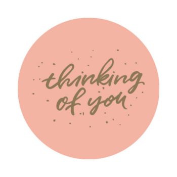 Kado Stickers | Thinking of you - Roze (10x)