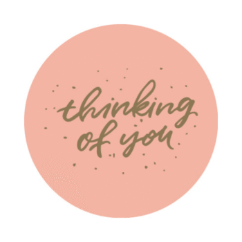 Kado Stickers | Thinking of you - Roze (10x)