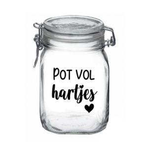 Snoeppot | Pot vol Hartjes + Hartje