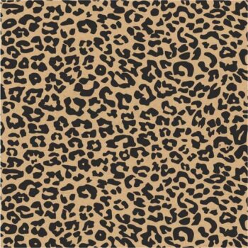 Kadopapier | Panter Print Zwart - Kraft (50cmx2m)