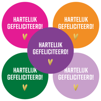 Kado Stickers | Gefeliciteerd Funky (10 stuks)